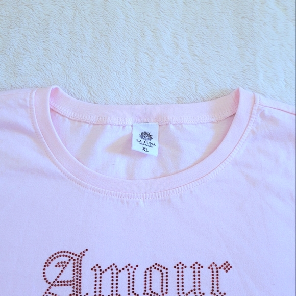 La Luna🌙 "Amour"♥️ Rhinestone Tee👕 - NWT - Picture 4 of 14